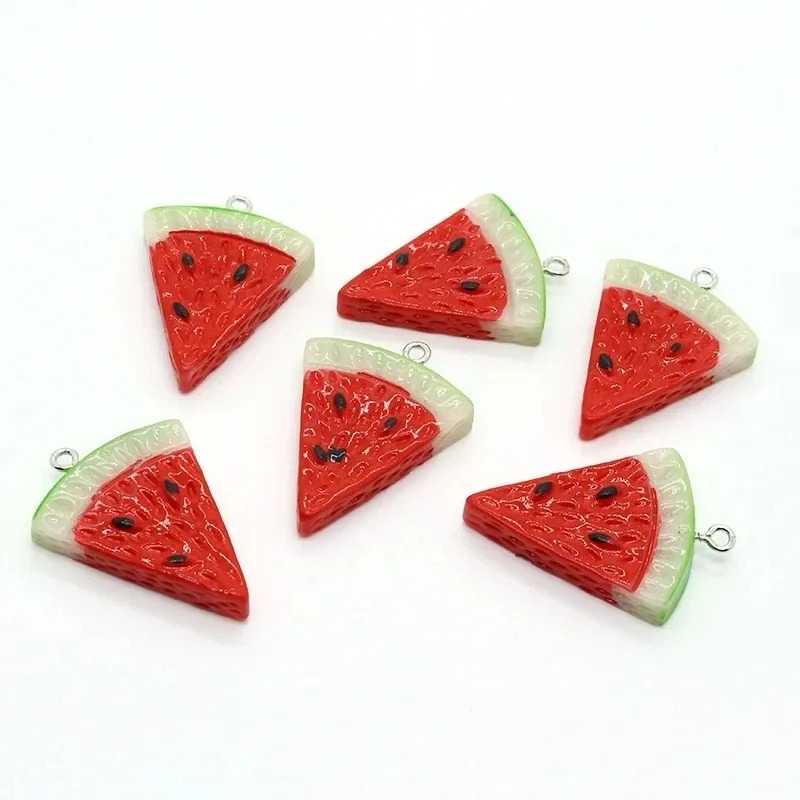Resin Craft Projects - 10Pcs 양면 삼각형 수박 수지 참