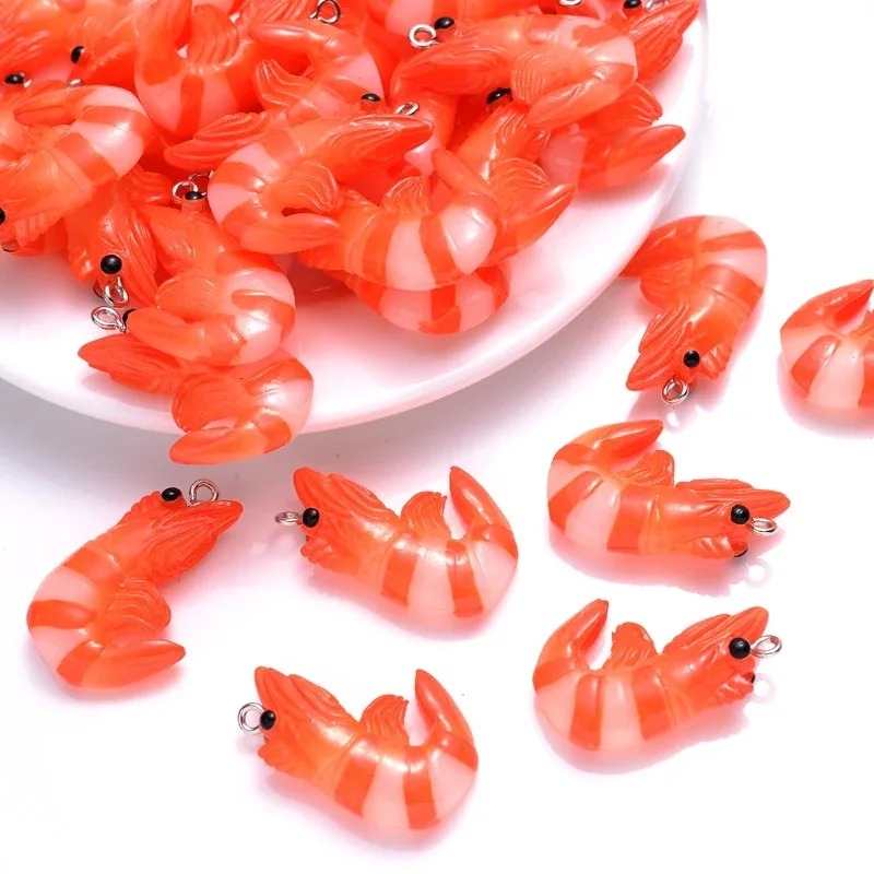 Resin Craft Projects - 10Pcs 아크릴 수지 만화 해산물 참