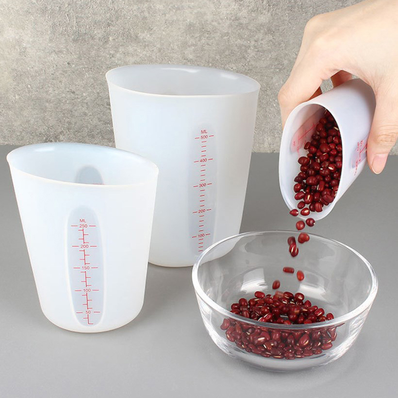 Mixing Cup Silicone - 체중계 포함 실리콘 측정 컵 도구,