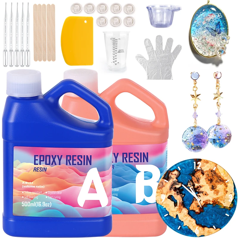 Resin Jewelry Kit - 쉽게 혼합되는 에폭시 레진 키트, 크리스탈처럼
