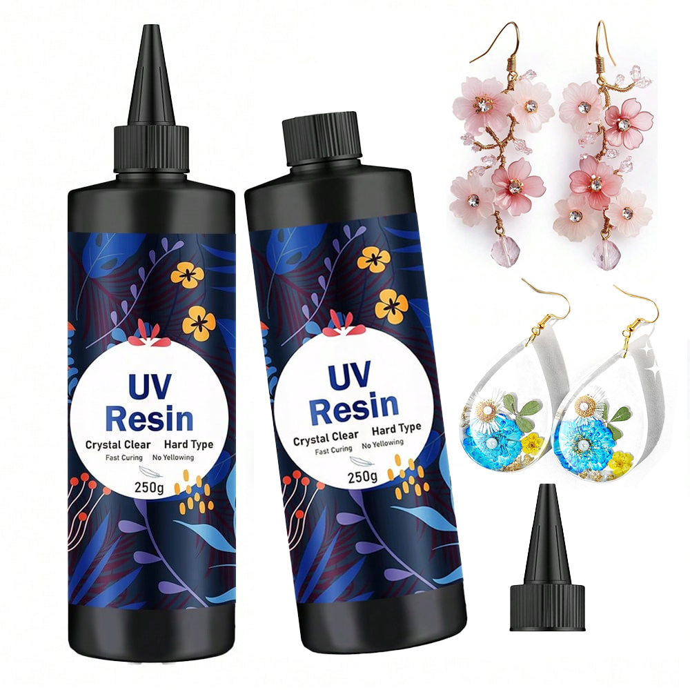 Resin Jewelry Kit - 250g/500g UV 레진 투명 경화 접착제,