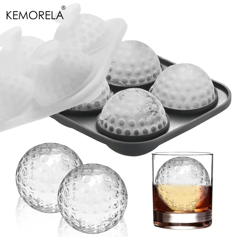 Coaster Mold Round - 뚜껑이 있는 실리콘 아이스 큐브 트레이,