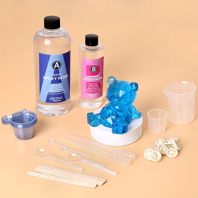 Mixing Cup Silicone - 에폭시 레진 키트 크리스탈 투명 간편