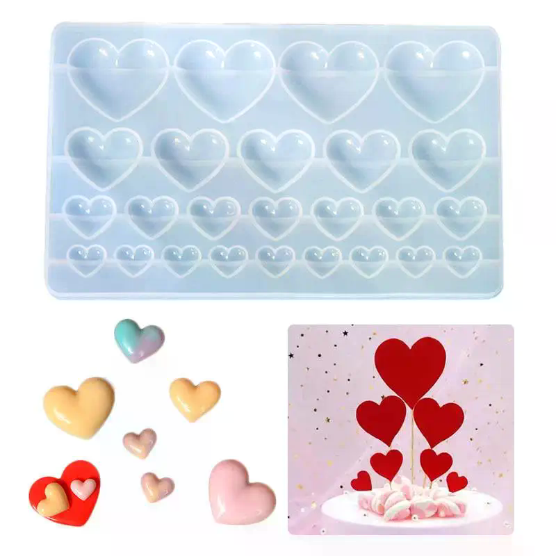 Resin Craft Workshop - 실리콘 몰드 하트 모양 펜던트 3