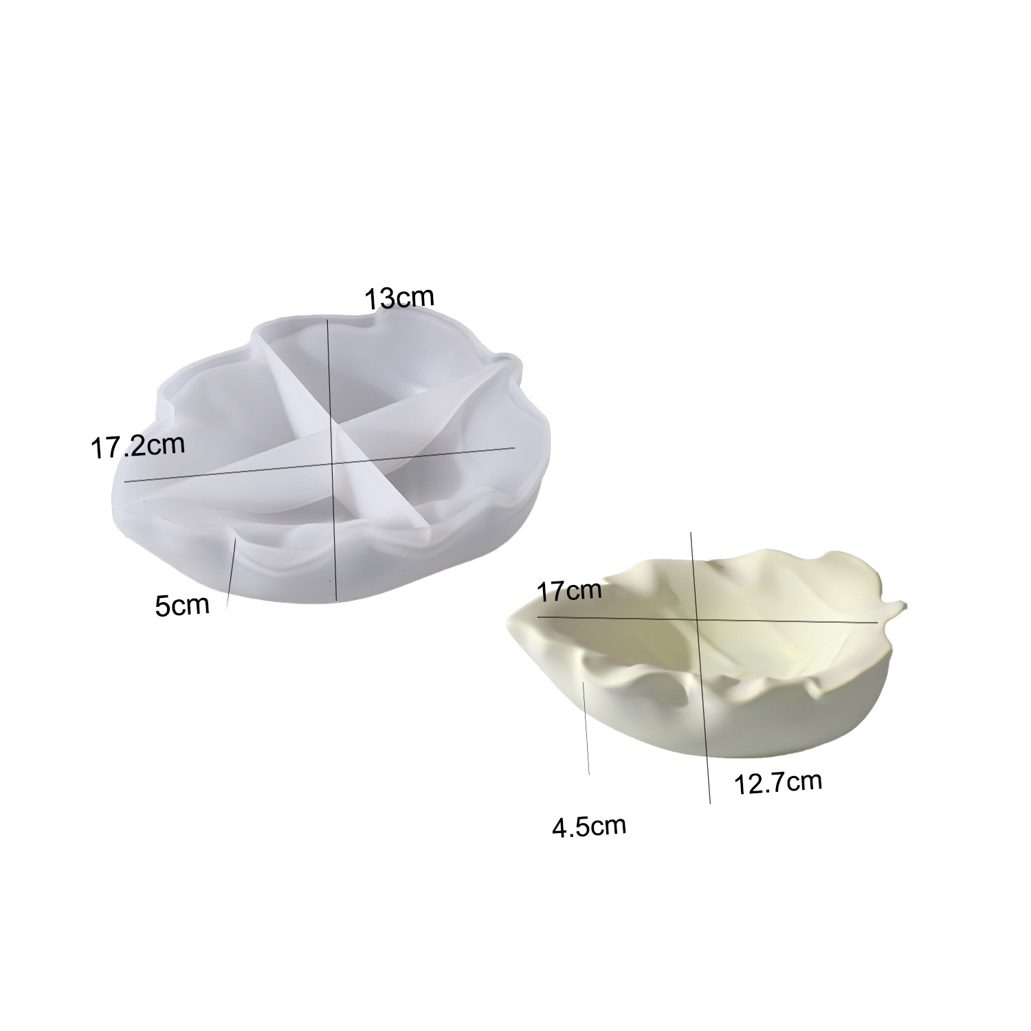Silicone Mold Tray - DIY 에폭시 수지 몰드 잎사귀 그릇