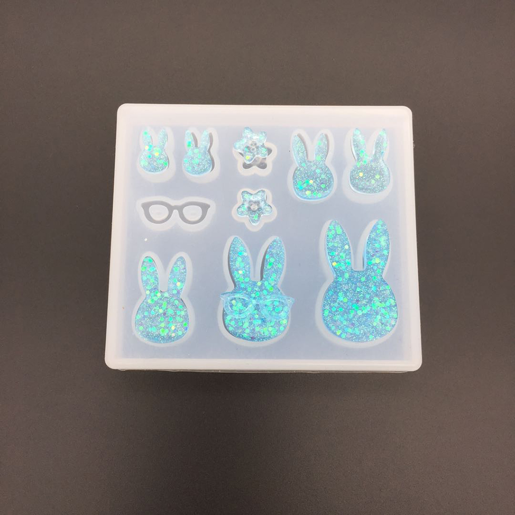 Flower Preservation Resin - 실리콘 몰드 토끼 꽃 목걸이 귀걸이