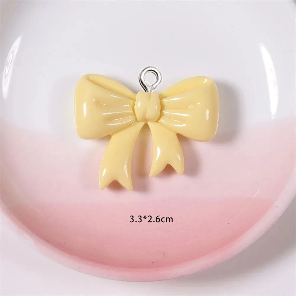 10 조각 캔디 컬러 보우 수지 참 수제 장식품 여성  - Resin Craft Projects 리뷰 및 가격