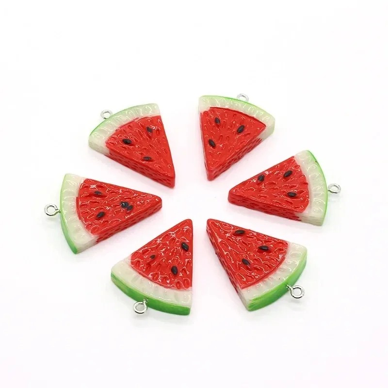 10Pcs 양면 삼각형 수박 수지 참 DIY 귀걸이 쥬 - Resin Craft Projects 리뷰 및 가격