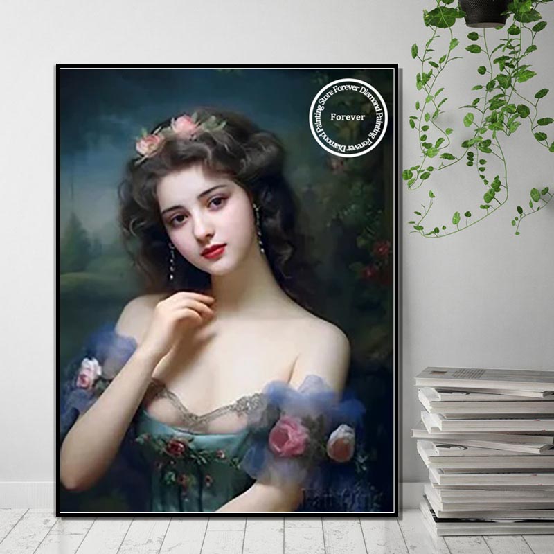 현대 AI 아트 다이아몬드 페인팅 아름다운 여성 꽃 모 - Resin Craft Ai 리뷰 및 가격