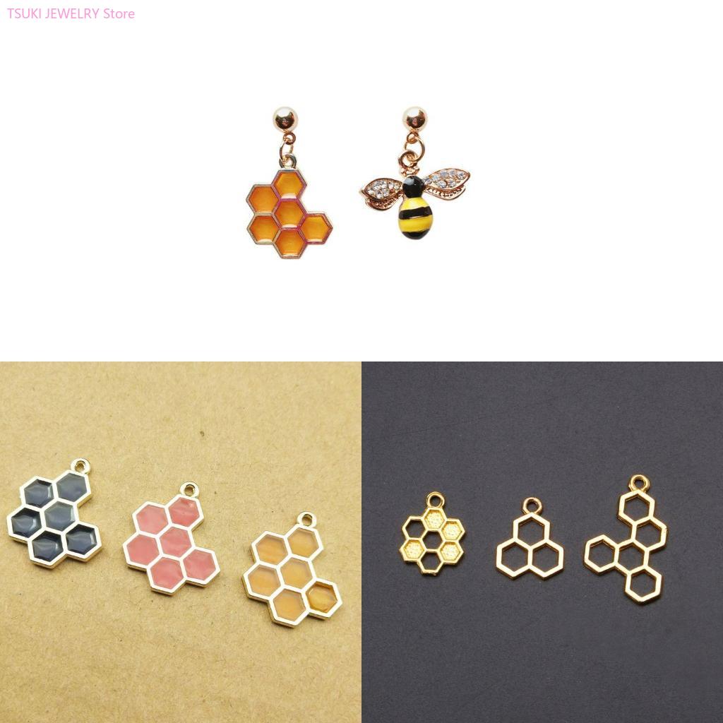 62KE 10x/세트 골드 벌집 펜던트 빈 UV 수지  - Bezels Set Pendant 리뷰 및 가격