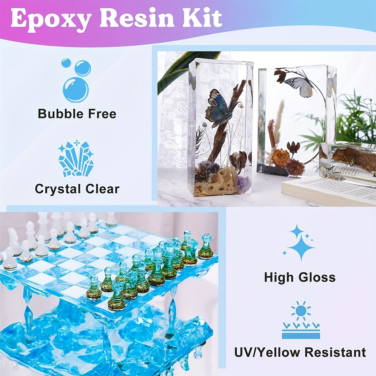 125ml/250ml 크리스탈 클리어 캐스팅 수지 키트 - Resin Jewelry Kit 리뷰 및 가격