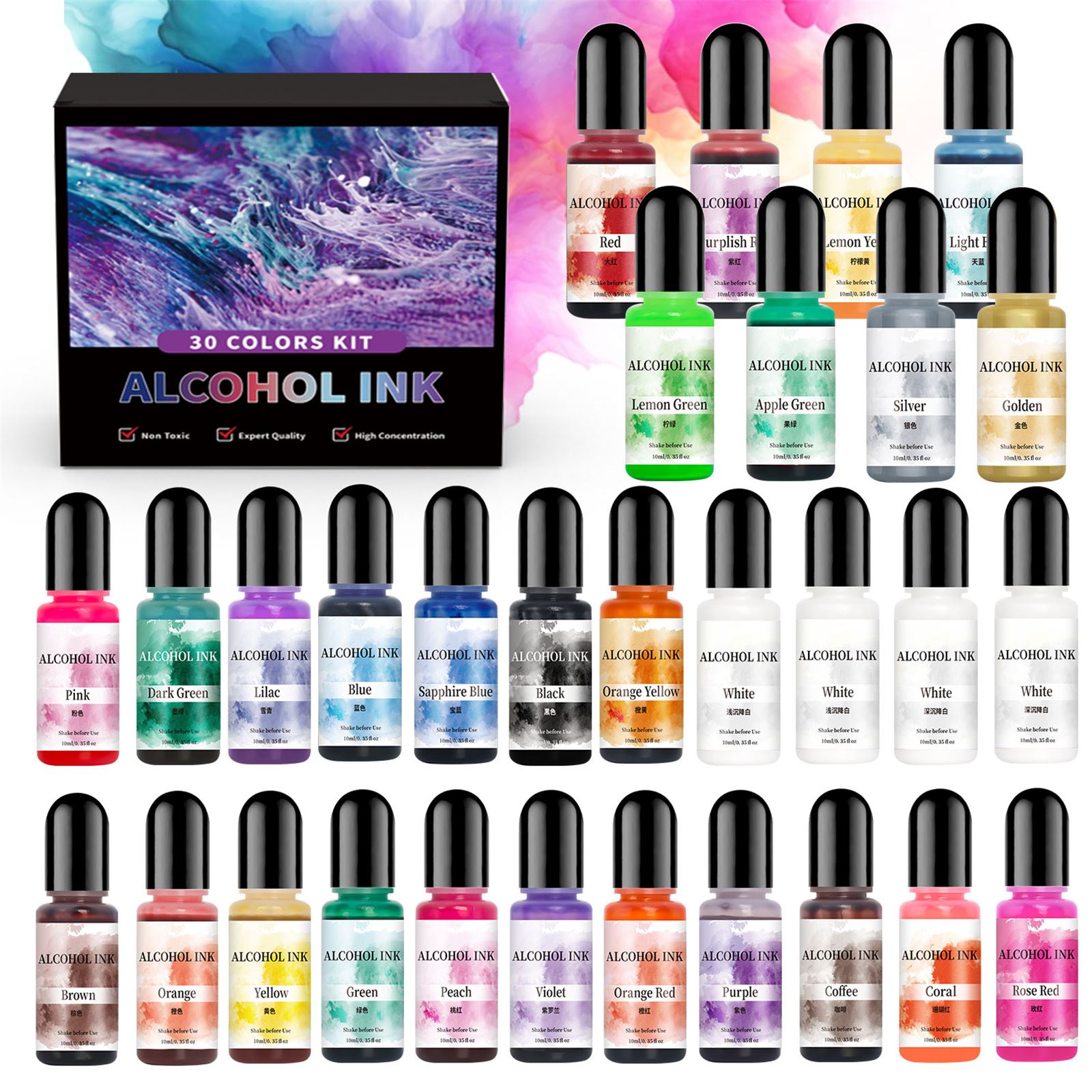 10Ml 에센스 수지 알코올 액체 염료 확산 수용성 D - Resin Dye Alcohol 리뷰 및 가격