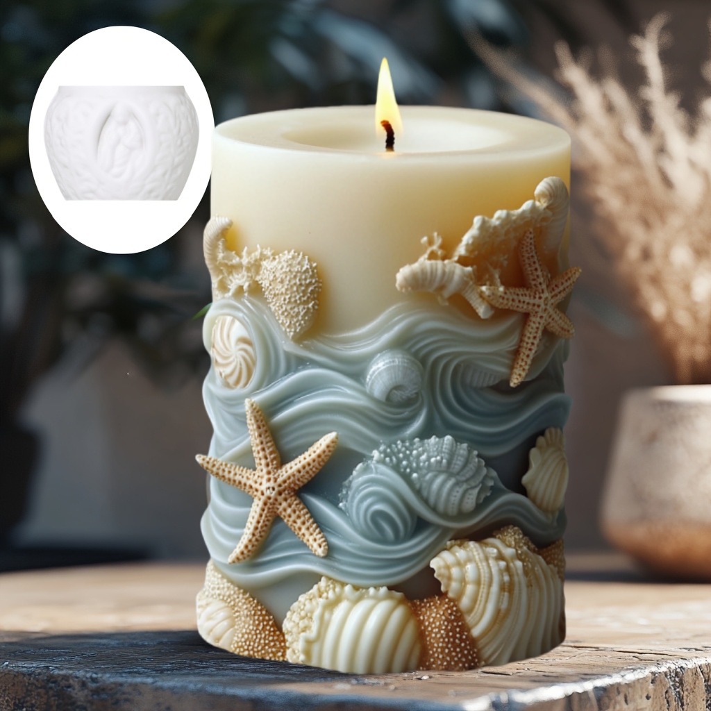 DIY 오션 스타일 구호 원통형 양초 실리콘 금형 불가 - Resin Ocean Wave Mold 리뷰 및 가격