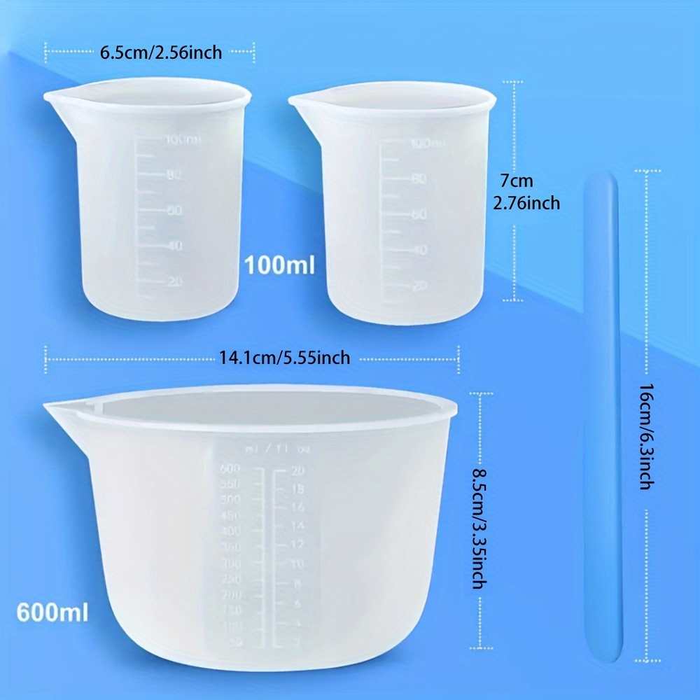 실리콘 계량컵, 600ml/20oz&100ml 레진 혼 - Mixing Cup Silicone 리뷰 및 가격