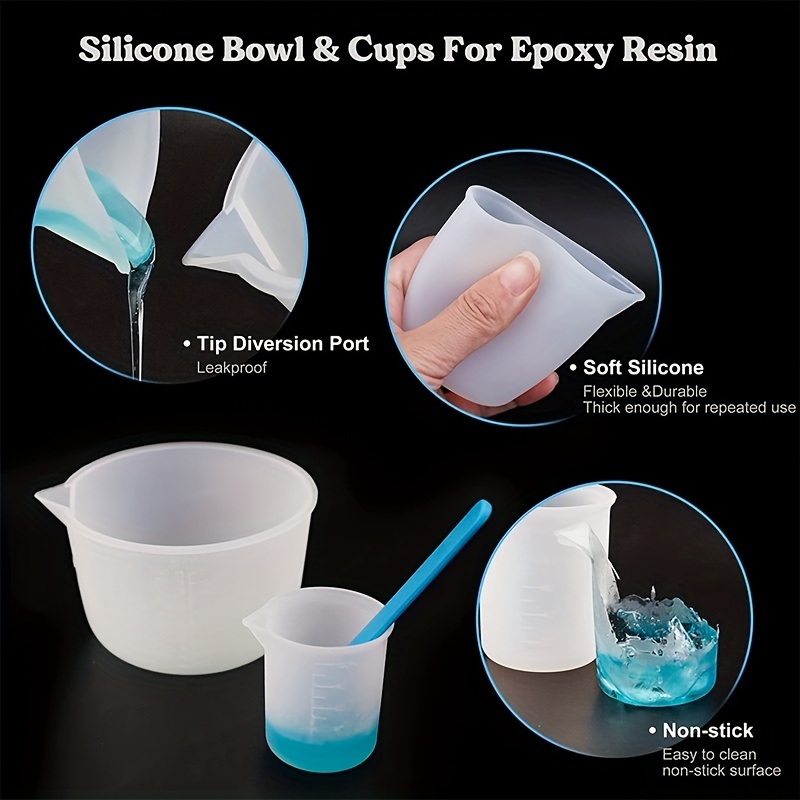 실리콘 계량컵, 600ml/20oz&100ml 레진 혼 - Mixing Cup Silicone 리뷰 및 가격