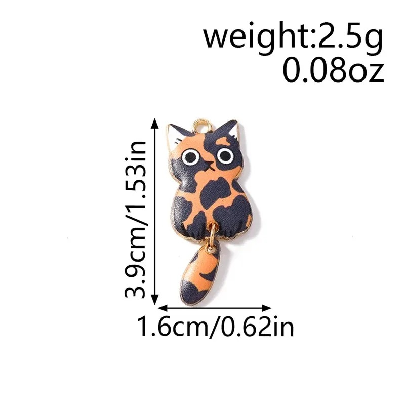 10Pcs 16×39mm 귀여운 만화 고양이 수지 참  - Resin Craft Projects 리뷰 및 가격