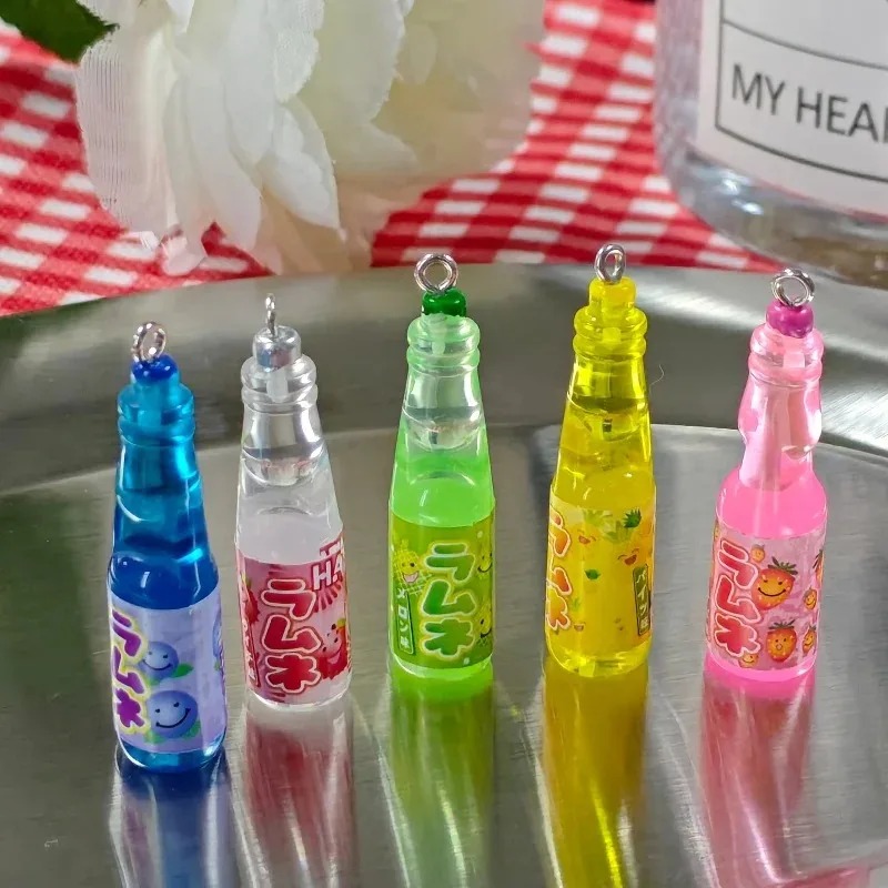 10Pcs 작은 소다병 레진 참 장식품 귀여운 음료병  - Resin Craft Projects 리뷰 및 가격