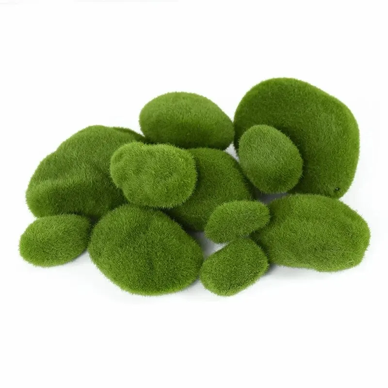 시뮬레이션 이끼 돌 인공 이끼 바위 공, 가짜 녹색 식 - Terrarium Moss Art 리뷰 및 가격