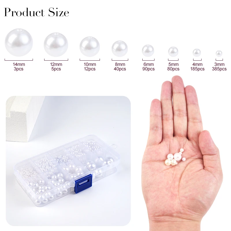 800개 인조 진주 레진 비즈 키트 라운드 진주 비즈  - Resin Jewelry Kit 리뷰 및 가격