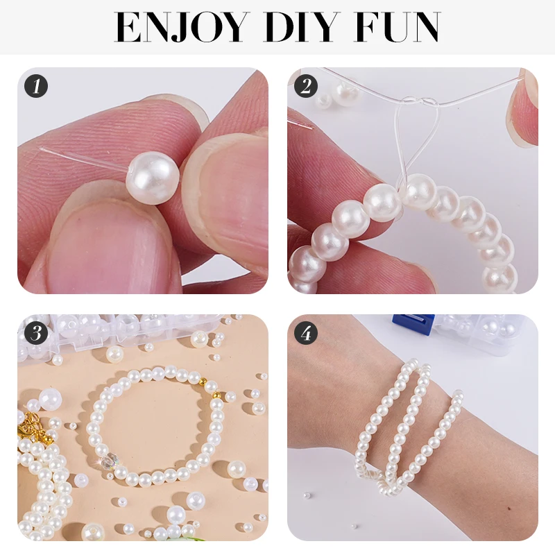 800개 인조 진주 레진 비즈 키트 라운드 진주 비즈  - Resin Jewelry Kit 리뷰 및 가격