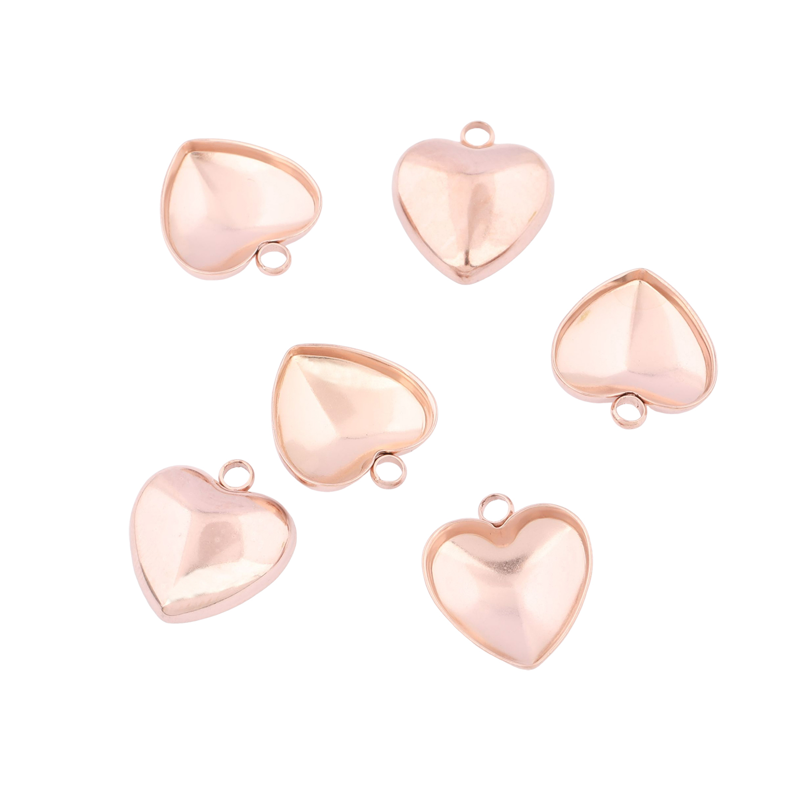 20개 스테인리스 스틸 12mm 하트 포인트백 카보숑  - Bezels Set Pendant 리뷰 및 가격