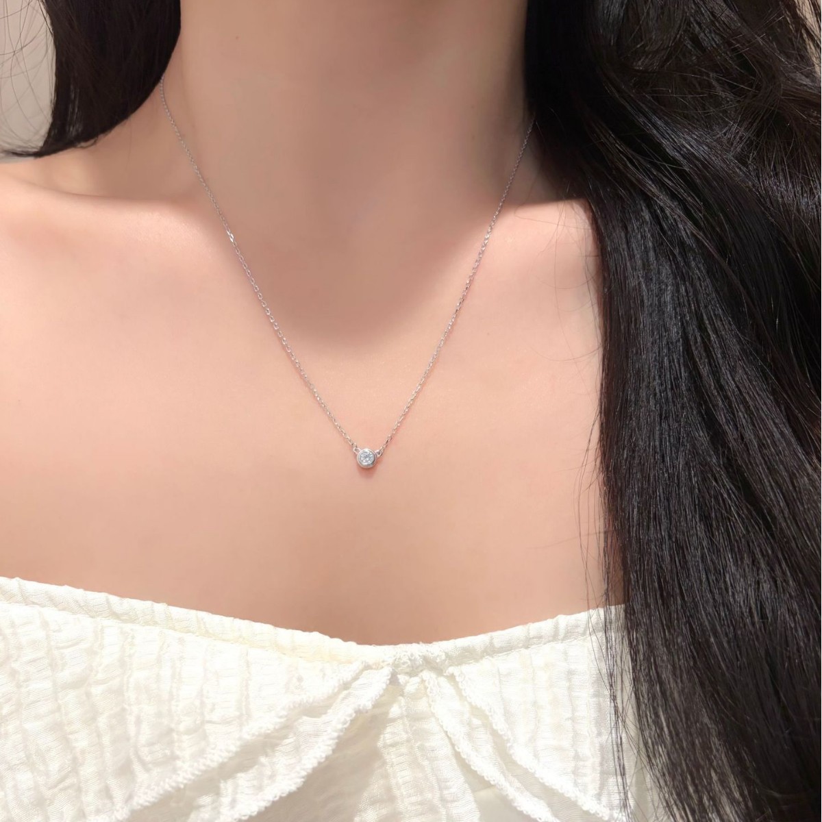 S925 스털링 실버 모이사나이트 베젤 세팅 펜던트 목 - Bezels Set Pendant 리뷰 및 가격
