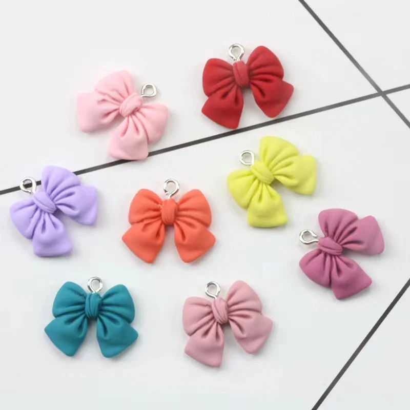 10pcs 20*15MM 귀여운 3D 활 매듭 수지 참 - Flower Preservation Resin 리뷰 및 가격