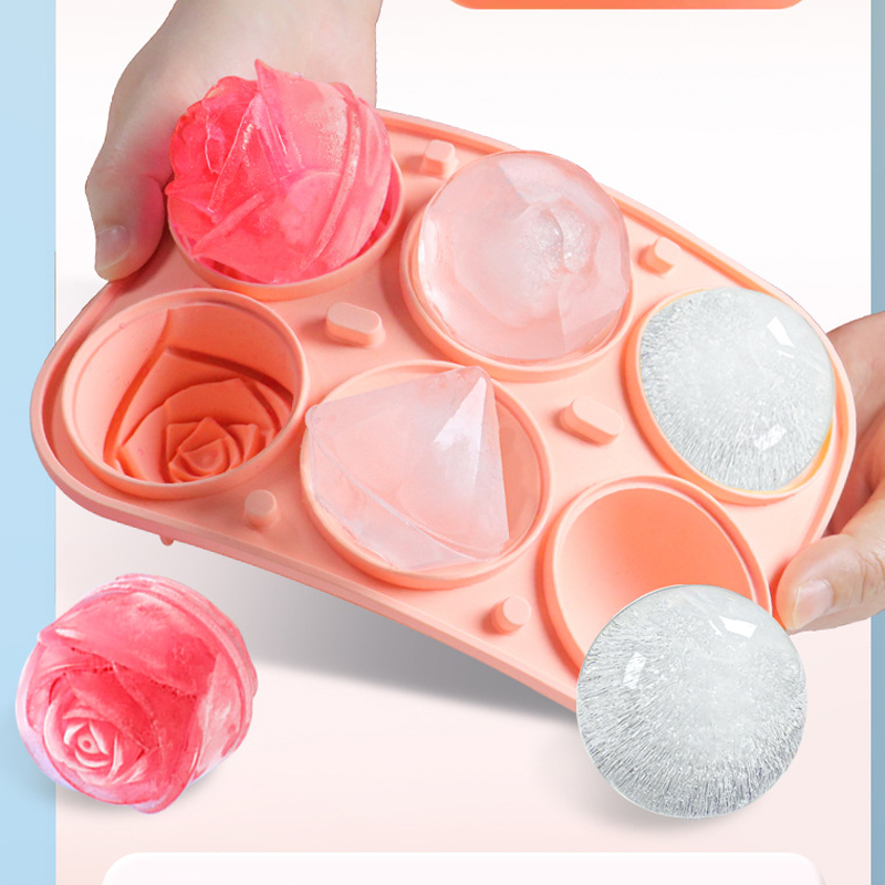 3D 로즈 다이아몬드 라운드 아이스 큐브 금형 4/6  - Coaster Mold Round 리뷰 및 가격