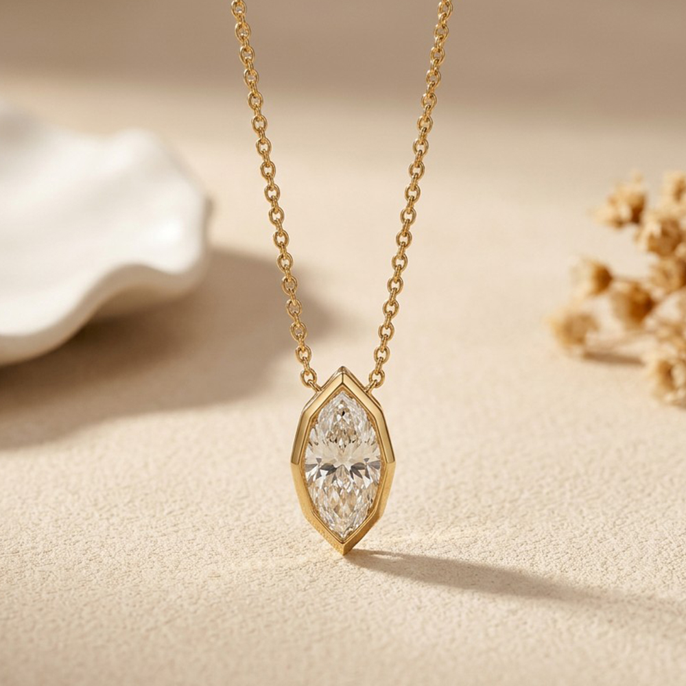 EWYA 3CT 마퀴즈 컷 모이사나이트 베젤 세트 펜던 - Bezels Set Pendant 리뷰 및 가격