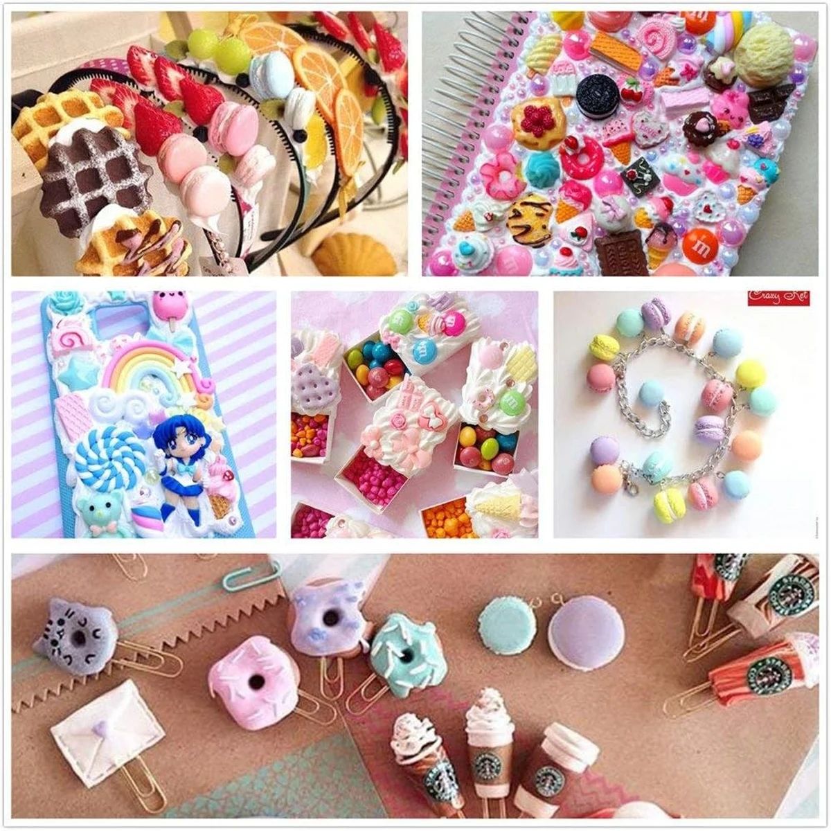 30pcs 무작위 캔디 점액 매력 귀여운 세트 혼합 수 - Resin Jewelry Kit 리뷰 및 가격