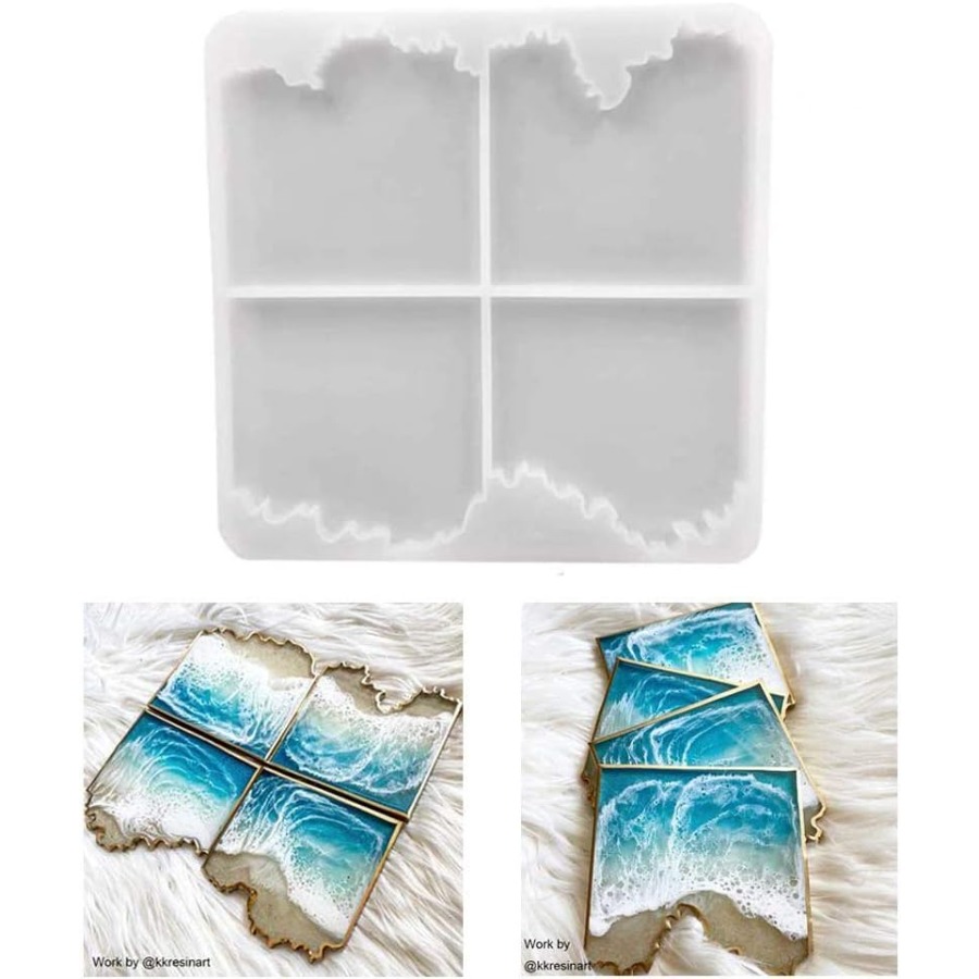 오션 웨이브 코스터 실리콘 몰드, DIY 컵 매트 제작 - Resin Ocean Wave Mold 리뷰 및 가격