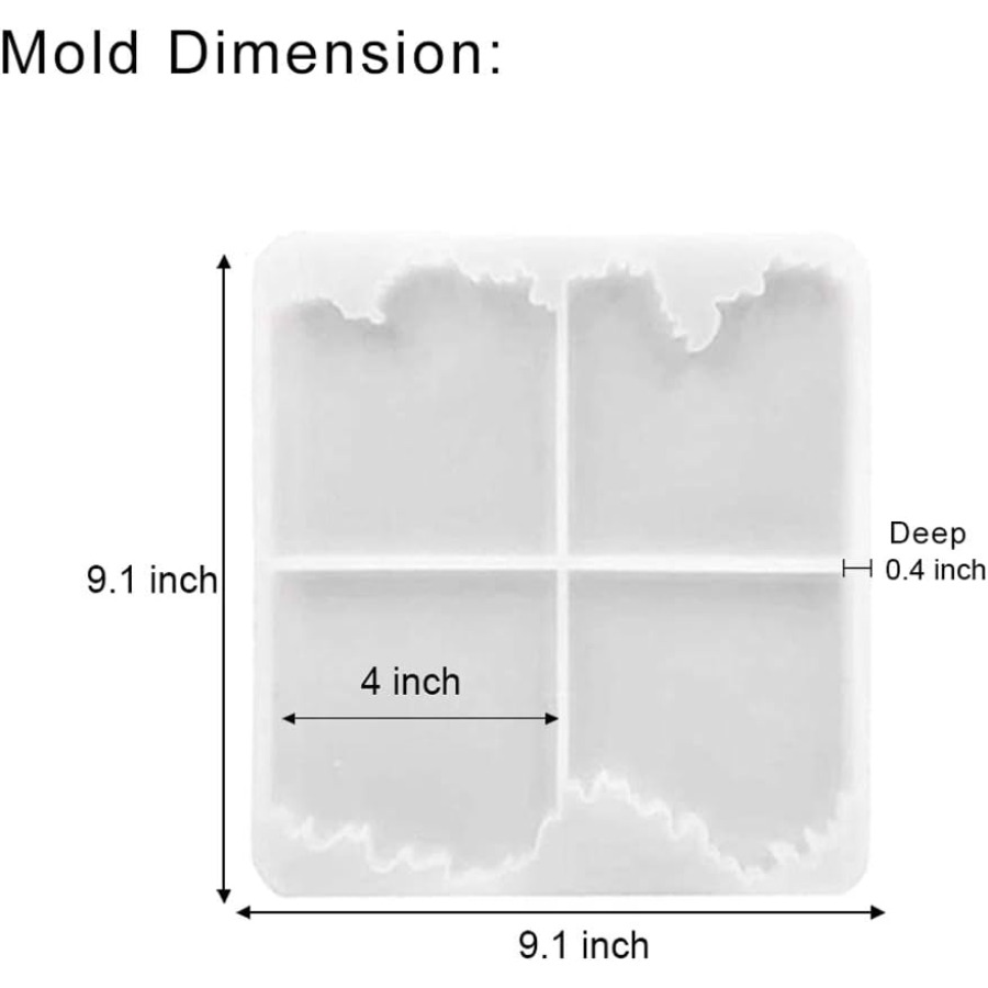 오션 웨이브 코스터 실리콘 몰드, DIY 컵 매트 제작 - Resin Ocean Wave Mold 리뷰 및 가격