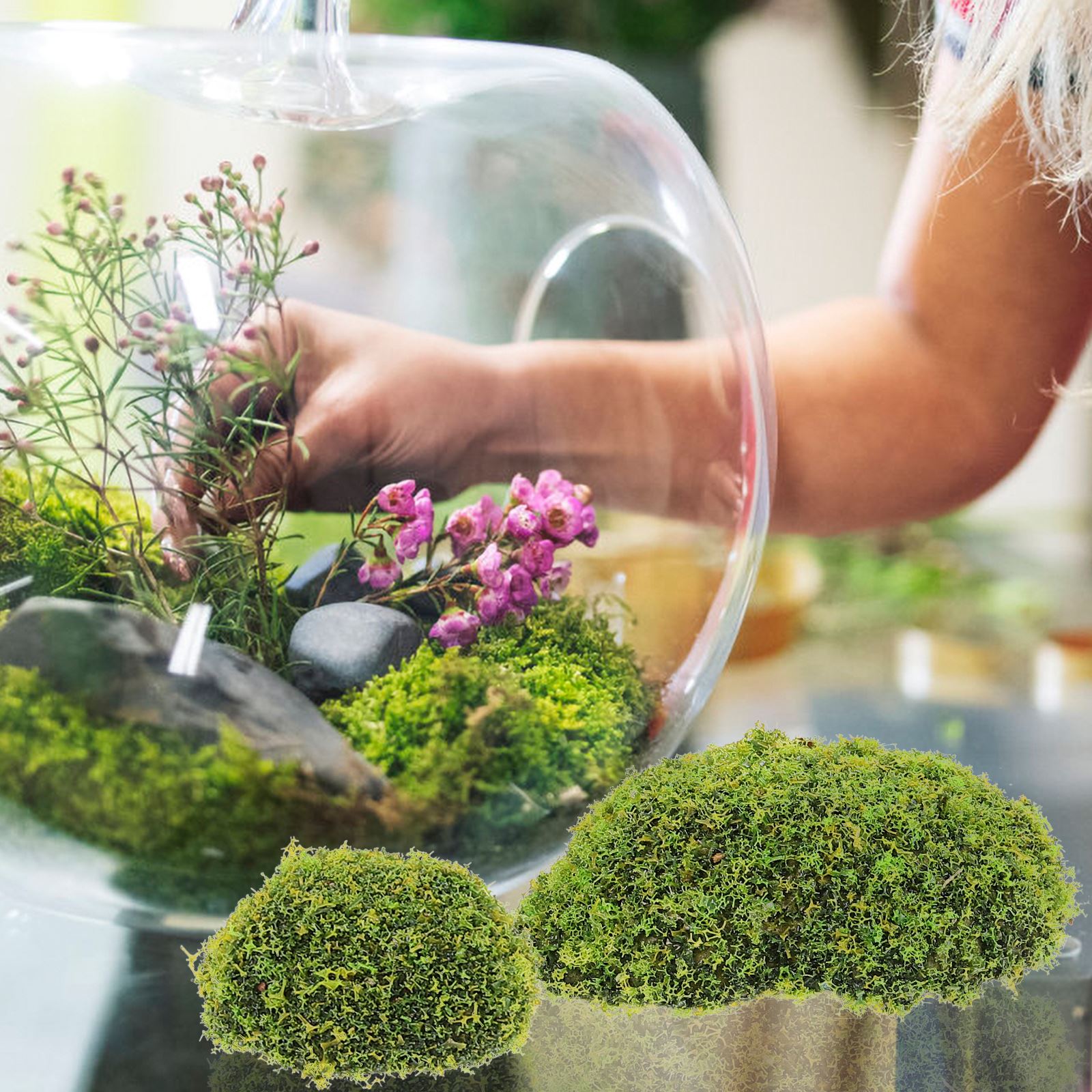 12pcs 인공 이끼 RocksFake 돌 홈 장식 크 - Terrarium Moss Art 리뷰 및 가격