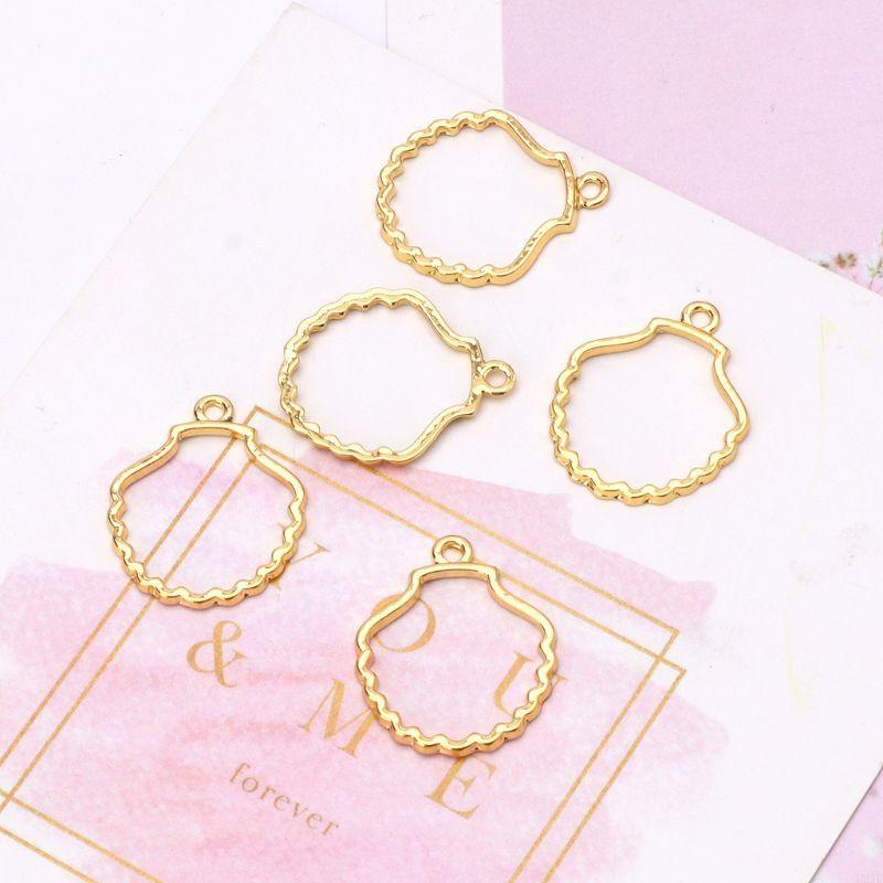 쉘 빈 프레임 중공 오픈 베젤 커넥터 참용 5개 DIY - Bezels Set Pendant 리뷰 및 가격