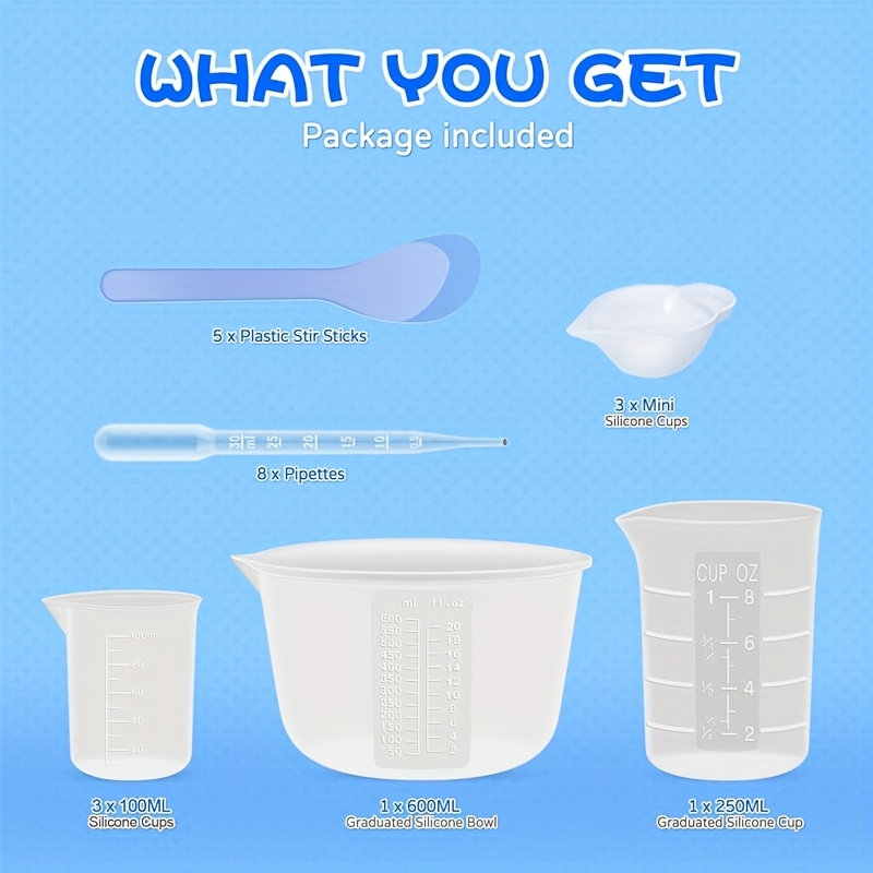실리콘 레진 혼합용 계량컵, 레진 재료용, 600ml/ - Mixing Cup Silicone 리뷰 및 가격