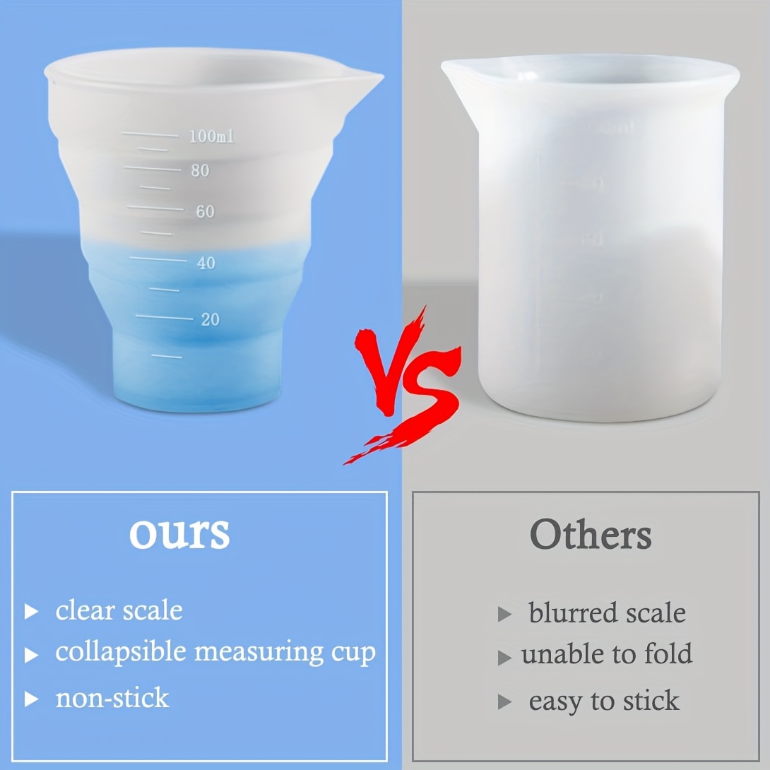 50-500ml 접이식 실리콘 측정 컵 다중 사양 휴대 - Mixing Cup Silicone 리뷰 및 가격
