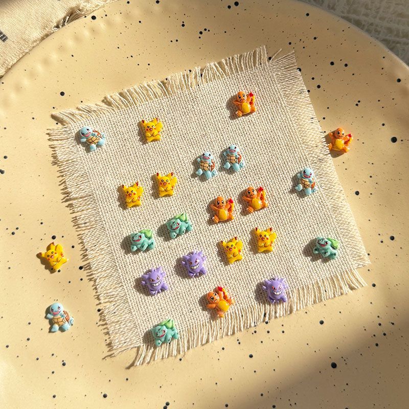 포켓몬 네일 아트 액세서리, 귀여운 미니 3D 꼬부기와 - Resin Crafts 리뷰 및 가격