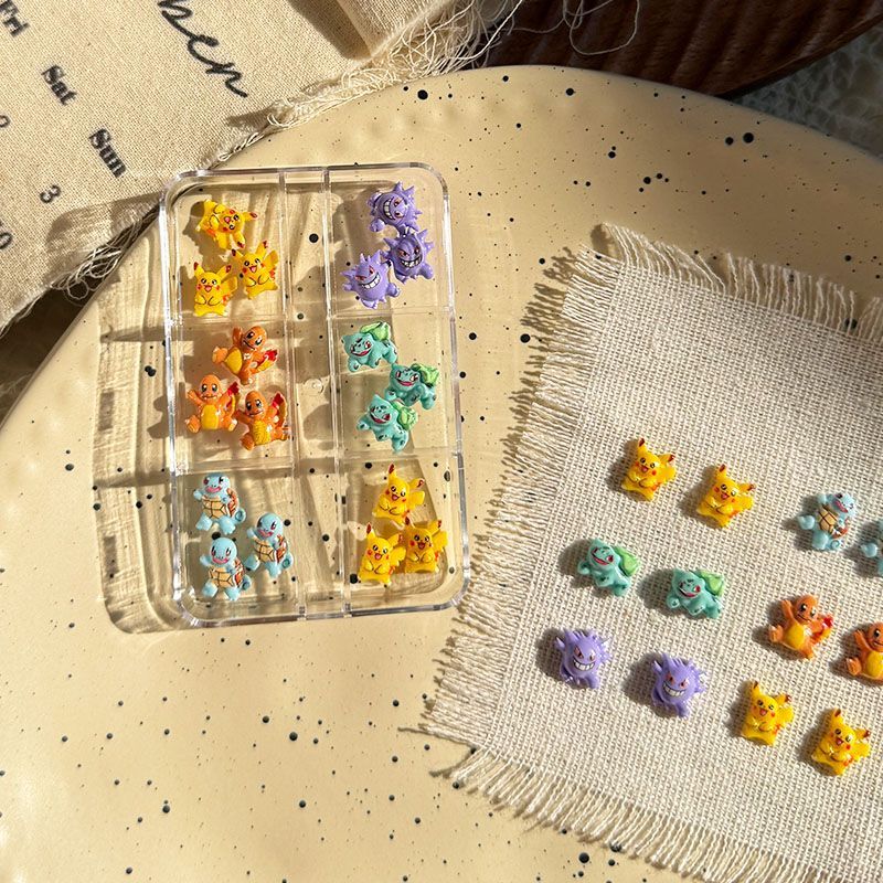 포켓몬 네일 아트 액세서리, 귀여운 미니 3D 꼬부기와 - Resin Crafts 리뷰 및 가격