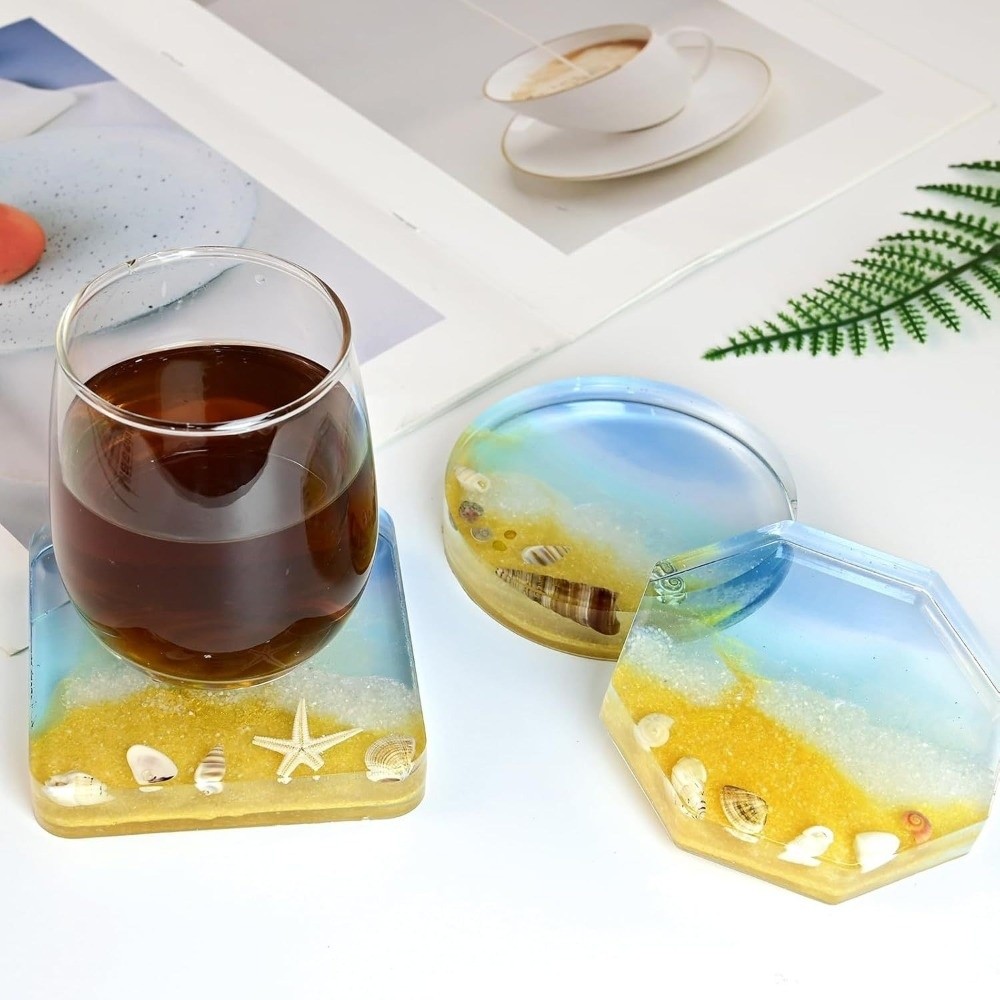 창의적인 컵받침 실리콘 몰드 원형 기하학적 DIY 레진 - Coaster Mold Round 리뷰 및 가격