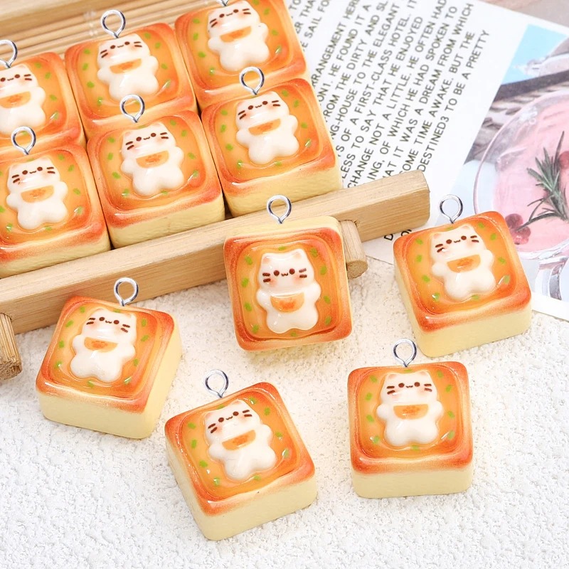 10개 귀여운 고양이 토스트 빵 레진 참 장식품 사랑스 - Resin Craft Projects 리뷰 및 가격