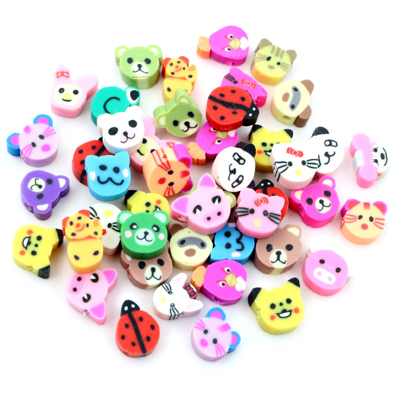 50pcs 10mm 혼합 색상 과일 꽃 동물 모양 점토 - Flower Preservation Resin 리뷰 및 가격