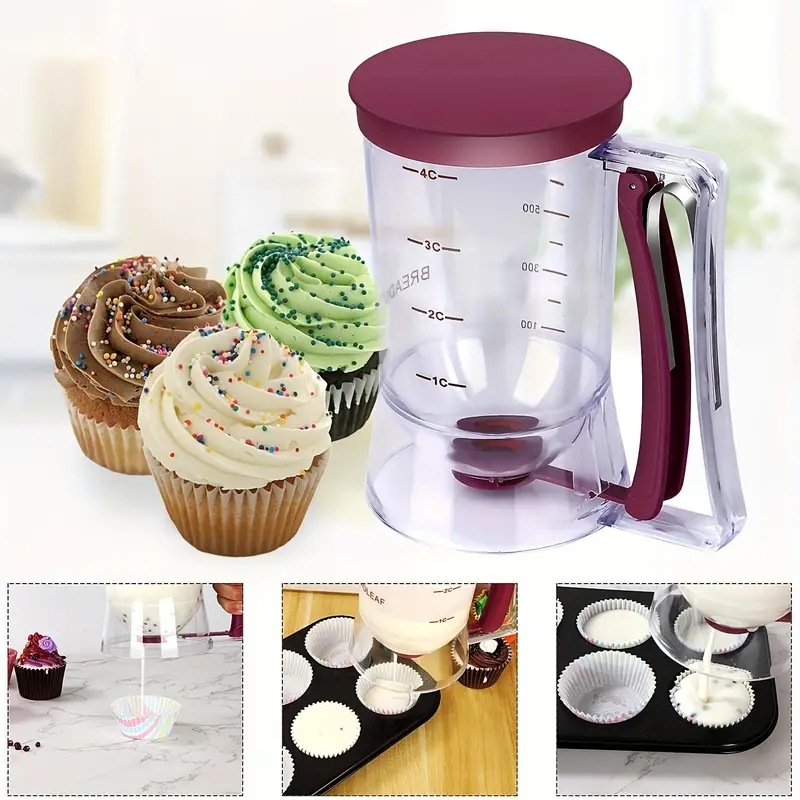 900ml 배터 디스펜서 컵케이크 팬케이크 배터 디스펜 - Mixing Cup Silicone 리뷰 및 가격