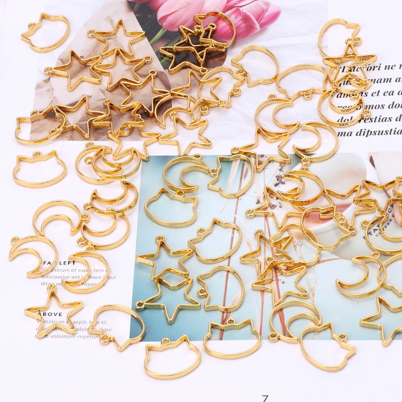 미니 기하학적 프레임 펜던트, UV 송진 공예, 베젤  - Bezels Set Pendant 리뷰 및 가격