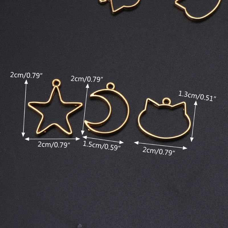 미니 기하학적 프레임 펜던트, UV 송진 공예, 베젤  - Bezels Set Pendant 리뷰 및 가격
