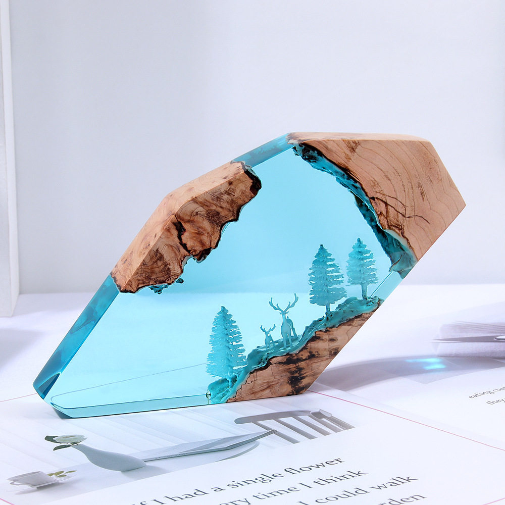 숲의 요정 사슴 데스크탑 아트 개인 맞춤형 발광 장식품 - Resin Crafts 리뷰 및 가격
