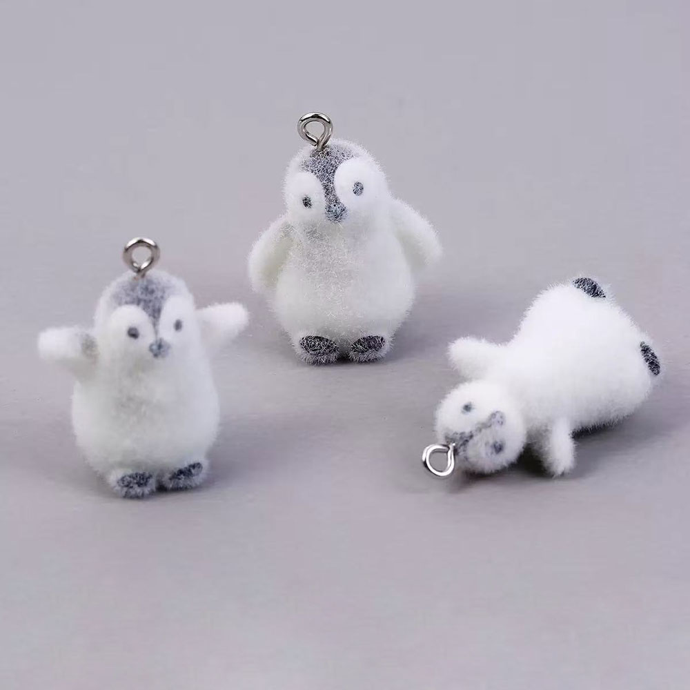 5개입 플로킹 작은 펭귄 레진 참 동물 펜던트 DIY  - Resin Craft Projects 리뷰 및 가격