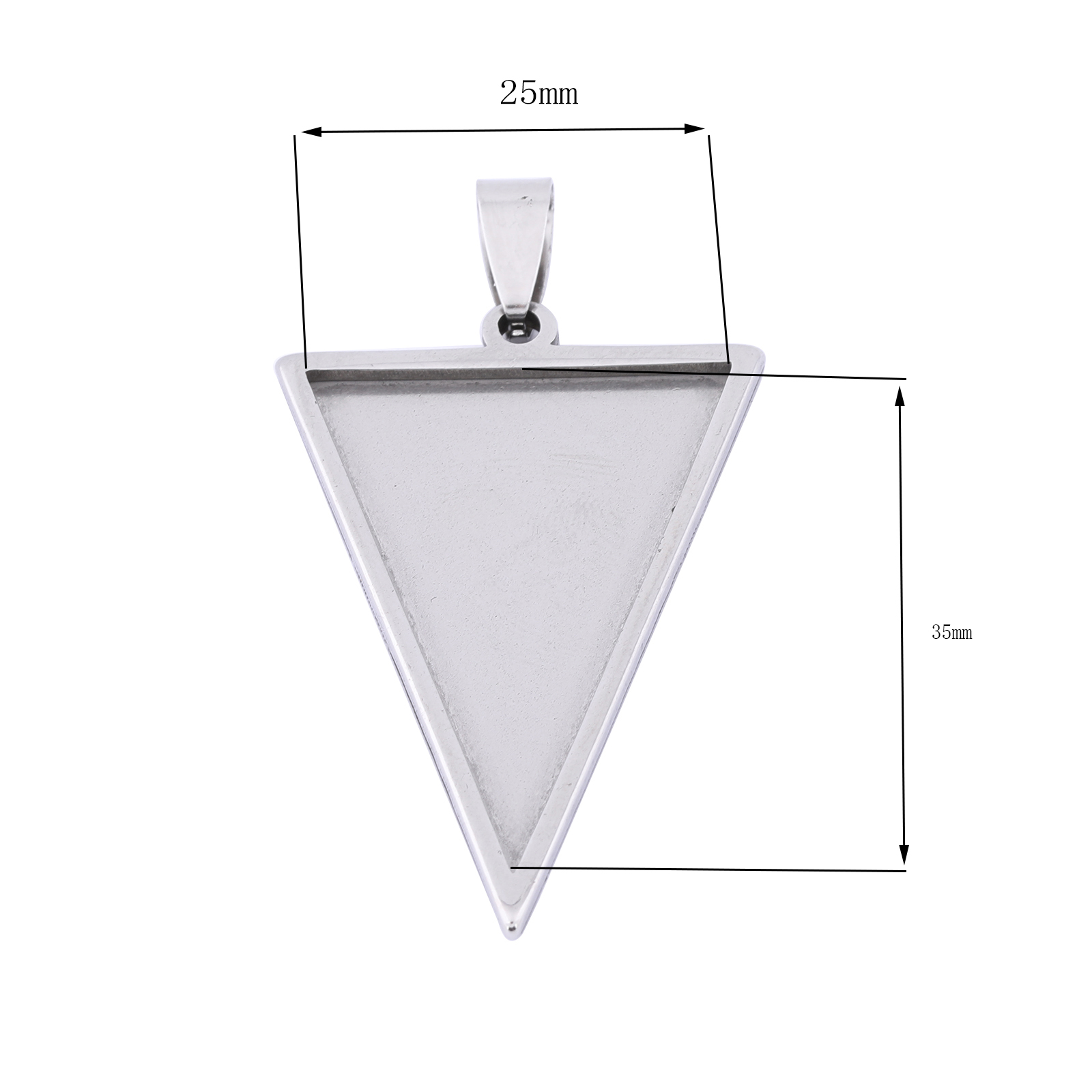 스테인레스 스틸 삼각형 카보 숑 기본 설정 5 개, 2 - Bezels Set Pendant 리뷰 및 가격